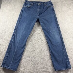 VINTAGE Wrangler Jeans Mens 38x31 (Fits 32x30) 13MWZ Blue 100% Cotton